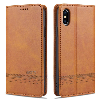 AZNS Magnetic Calf Texture Horizontal Flip Leather Case with Card Slots & Holder & Wallet, For iPhone XR, For iPhone XS Max