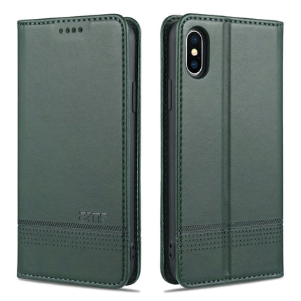 AZNS Magnetic Calf Texture Horizontal Flip Leather Case with Card Slots & Holder & Wallet, For iPhone XR, For iPhone XS Max