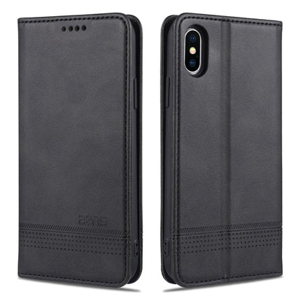 AZNS Magnetic Calf Texture Horizontal Flip Leather Case with Card Slots & Holder & Wallet, For iPhone XR, For iPhone XS Max