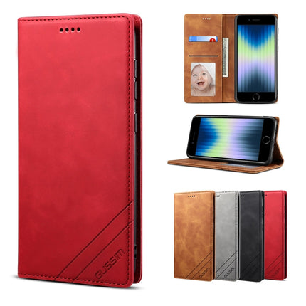 GUSSIM GS-001 Business Style Horizontal Flip Skin Feel PU Leather Case with Holder & Card Slots & Wallet & Photo Frame, For iPhone 6 / 6s, For iPhone 8 Plus / 7 Plus, For iPhone SE 2022 / SE 2020 / 8 / 7, For iPhone XR, For iPhone 11 Pro���������������...