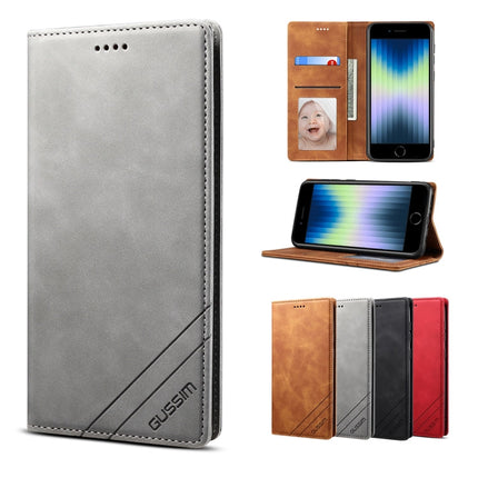 GUSSIM GS-001 Business Style Horizontal Flip Skin Feel PU Leather Case with Holder & Card Slots & Wallet & Photo Frame, For iPhone 6 / 6s, For iPhone 8 Plus / 7 Plus, For iPhone SE 2022 / SE 2020 / 8 / 7, For iPhone XR, For iPhone 11 Pro���������������...