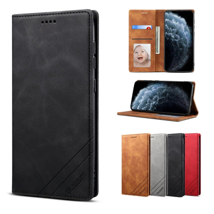 GUSSIM GS-001 Business Style Horizontal Flip Skin Feel PU Leather Case with Holder & Card Slots & Wallet & Photo Frame, For iPhone 6 / 6s, For iPhone 8 Plus / 7 Plus, For iPhone SE 2022 / SE 2020 / 8 / 7, For iPhone XR, For iPhone 11 Pro���������������...