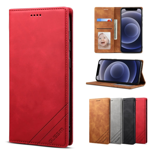 GUSSIM GS-001 Business Style Horizontal Flip Skin Feel PU Leather Case with Holder & Card Slots & Wallet & Photo Frame, For iPhone 12 mini, For iPhone 12 / 12 Pro, For iPhone 12 Pro Max, For iPhone X / XS, For iPhone XS Max, For iPhone 11