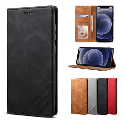 GUSSIM GS-001 Business Style Horizontal Flip Skin Feel PU Leather Case with Holder & Card Slots & Wallet & Photo Frame, For iPhone 12 mini, For iPhone 12 / 12 Pro, For iPhone 12 Pro Max, For iPhone X / XS, For iPhone XS Max, For iPhone 11