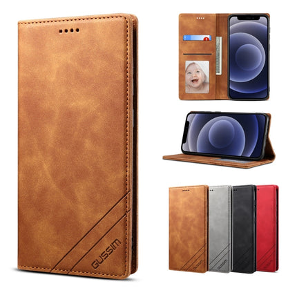 GUSSIM GS-001 Business Style Horizontal Flip Skin Feel PU Leather Case with Holder & Card Slots & Wallet & Photo Frame, For iPhone 12 mini, For iPhone 12 / 12 Pro, For iPhone 12 Pro Max, For iPhone X / XS, For iPhone XS Max, For iPhone 11