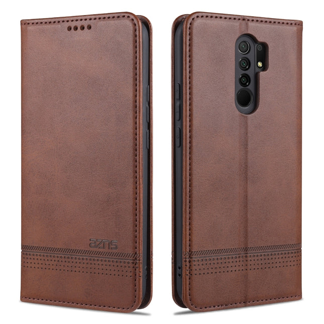 AZNS Magnetic Calf Texture Horizontal Flip Leather Case with Card Slots & Holder & Wallet, For Xiaomi Redmi 9, For Xiaomi Redmi Note 9 / 10X, For Xiaomi Mi 10 5G / 10 Pro 5G, For Xiaomi POCO X3 NFC