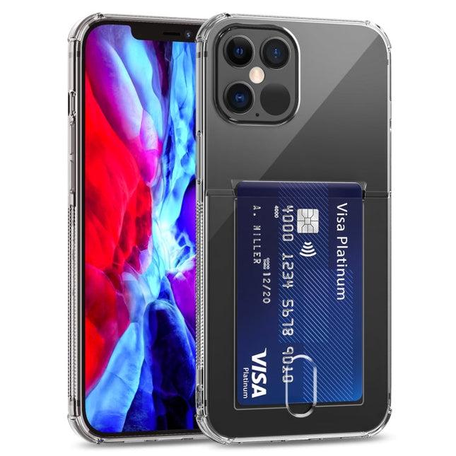 TPU Transparent Protective Case with Card Slots, For iPhone 12 Pro, For iPhone 12 Pro Max