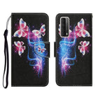 For Huawei P Smart 2021 / Y7a / Three Fluorescent Butterflies