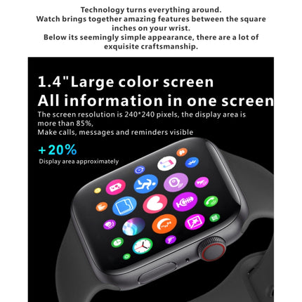 H55Pro 1.4 inch TFT Screen Smart Bluetooth Watch, Support Sleep Monitor / Heart Rate Monitor / Blood Pressure Monitor, Style: Silicone Strap, Style: Silicone Strap(Green), Style: Silicone Strap(Dark Blue), Style: Silicone Strap(Pink)                   ...