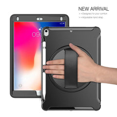 360 Degree Rotation PC+TPU Protective Cover with Holder & Hand Strap, For iPad Pro 10.5 inch, For iPad mini (2019) & mini 4, For iPad mini 3 & 2 & 1, For iPad 9.7 inch (2017)