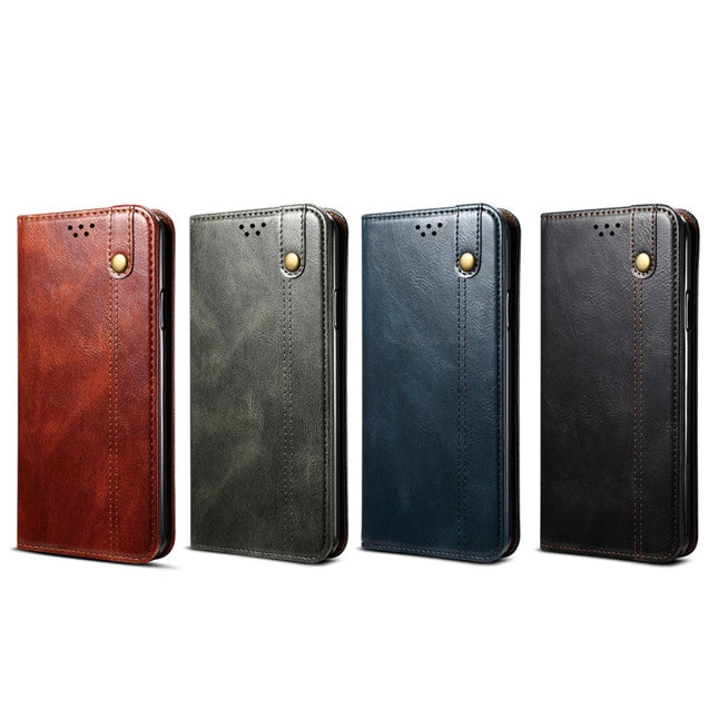 Simple Wax Crazy Horse Texture Horizontal Flip Leather Case with Card Slots & Wallet, For iPhone 11, For iPhone 11 Pro, For iPhone 11 Pro Max, For iPhone 12 mini, For iPhone 12 / 12 Pro, For iPhone 12 Pro Max