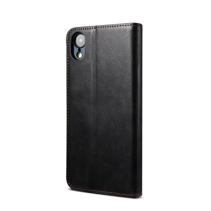 Simple Wax Crazy Horse Texture Horizontal Flip Leather Case with Card Slots & Wallet, For iPhone XR, For iPhone XS / X, For iPhone XS Max