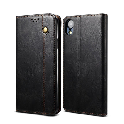 Simple Wax Crazy Horse Texture Horizontal Flip Leather Case with Card Slots & Wallet, For iPhone XR, For iPhone XS / X, For iPhone XS Max