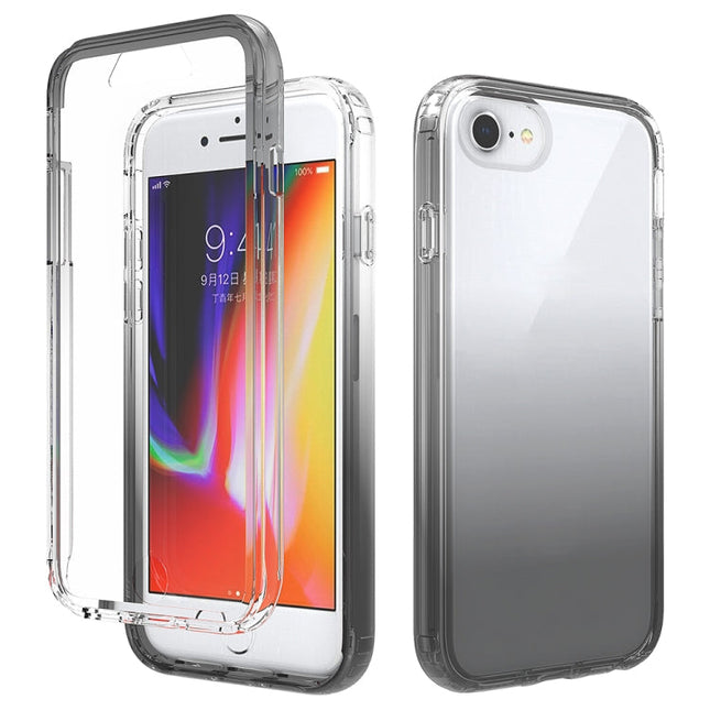 Shockproof  High Transparency Two-color Gradual Change PC+TPU Candy Colors Protective Case, For iPhone 6 / 6s, For iPhone X / XS, For iPhone XR, For iPhone XS Max, For iPhone 8 Plus / 7 Plus