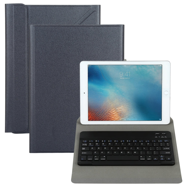 Universal Detachable Bluetooth Keyboard + Leather Case without Touchpad for iPad 9-10 inch, Black Keyboard, White Keyboard