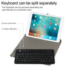 Universal Detachable Bluetooth Keyboard + Leather Case without Touchpad for iPad 9-10 inch, Black Keyboard, White Keyboard