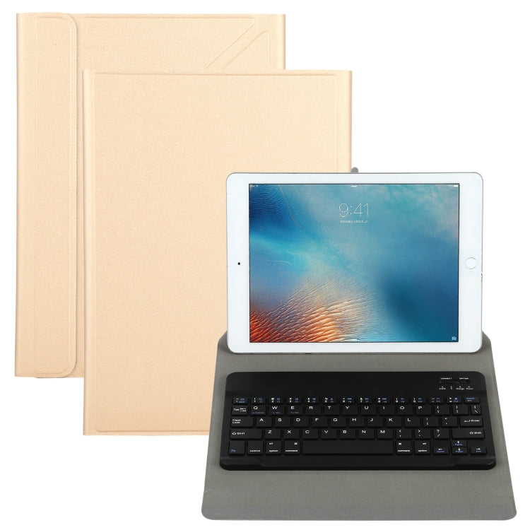 Universal Detachable Bluetooth Keyboard + Leather Case without Touchpad for iPad 9-10 inch, Black Keyboard, White Keyboard