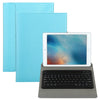 Universal Detachable Bluetooth Keyboard + Leather Case without Touchpad for iPad 9-10 inch, Black Keyboard, White Keyboard