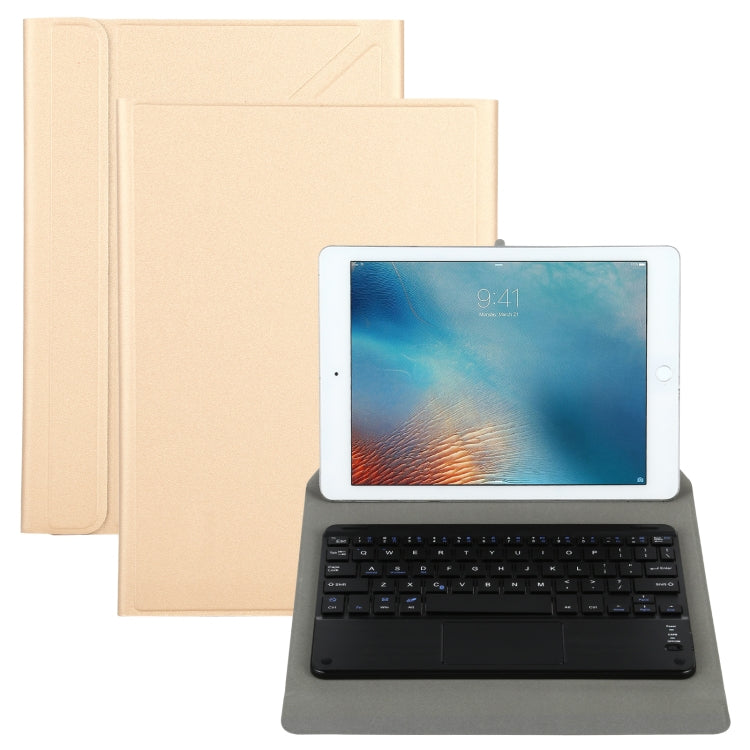 Universal Detachable Bluetooth Keyboard + Leather Case with Touchpad for iPad 9-10 inch, Black Keyboard, White Keyboard