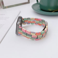 Wooden Bead Woven Watchband For Apple Watch Series 6 & SE & 5 & 4 40mm / 3 & 2 & 1 38mm, For Apple Watch Series 7 41mm / 6 & SE & 5 & 4 40mm / 3 & 2 & 1 38mm, For Apple Watch Series 8&7 41mm / SE 2&6&SE&5&4 40mm / 3&2&1 38mm