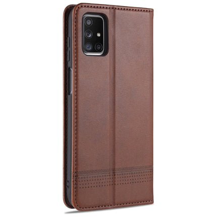 AZNS Magnetic Calf Texture Horizontal Flip Leather Case with Card Slots & Holder & Wallet, For Samsung Galaxy M51 (Side Fingerprint)