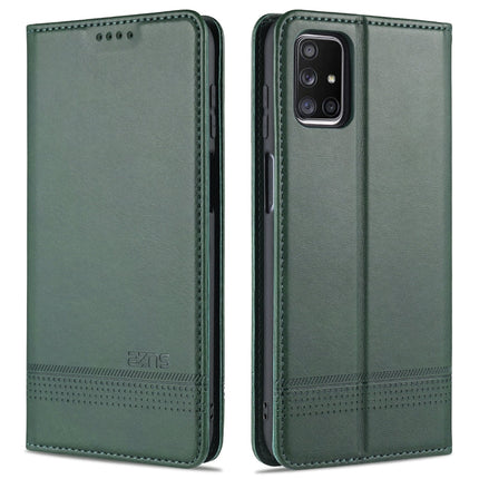 AZNS Magnetic Calf Texture Horizontal Flip Leather Case with Card Slots & Holder & Wallet, For Samsung Galaxy M51 (Side Fingerprint)