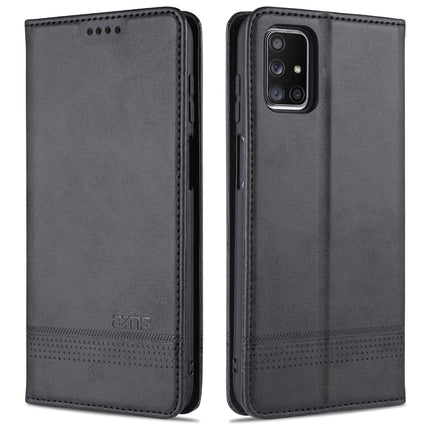 AZNS Magnetic Calf Texture Horizontal Flip Leather Case with Card Slots & Holder & Wallet, For Samsung Galaxy M51 (Side Fingerprint)