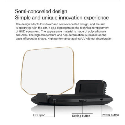 C1 OBD2 + GPS Mode Car HUD Head-up Display Compass / Speed / Water Temperature / Voltage Display / Speed / Fault Alarm / Navigation Function, C1 With Navigation Function