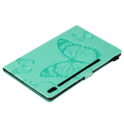 Pressed Printing Butterfly Pattern Horizontal Flip Leather Case with Holder & Card Slots & Wallet & Sleep / Wake-up Function, For Samsung Galaxy Tab S6 T860