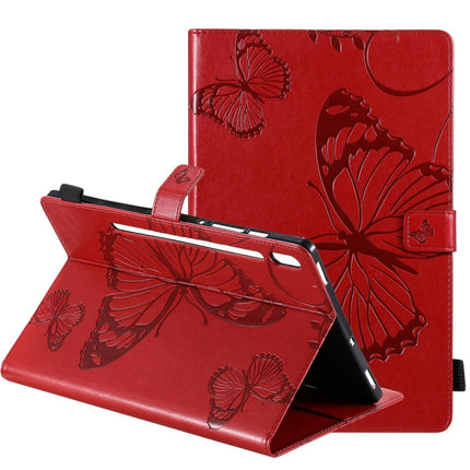 Pressed Printing Butterfly Pattern Horizontal Flip Leather Case with Holder & Card Slots & Wallet & Sleep / Wake-up Function, For Samsung Galaxy Tab S6 T860
