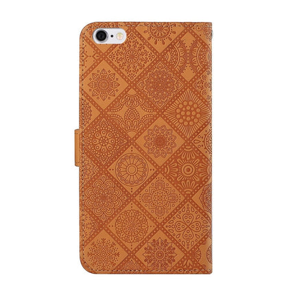 Ethnic Style Embossed Pattern Horizontal Flip Leather Case with Holder & Card Slots & Wallet & Lanyard, For iPhone 6, For iPhone 6 Plus, For iPhone 8 Plus / 7 Plus