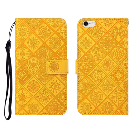 Ethnic Style Embossed Pattern Horizontal Flip Leather Case with Holder & Card Slots & Wallet & Lanyard, For iPhone 6, For iPhone 6 Plus, For iPhone 8 Plus / 7 Plus