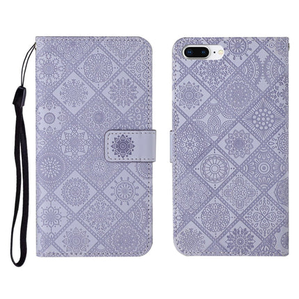 Ethnic Style Embossed Pattern Horizontal Flip Leather Case with Holder & Card Slots & Wallet & Lanyard, For iPhone 6, For iPhone 6 Plus, For iPhone 8 Plus / 7 Plus