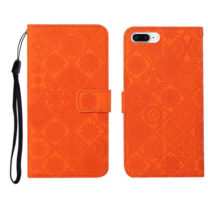 Ethnic Style Embossed Pattern Horizontal Flip Leather Case with Holder & Card Slots & Wallet & Lanyard, For iPhone 6, For iPhone 6 Plus, For iPhone 8 Plus / 7 Plus
