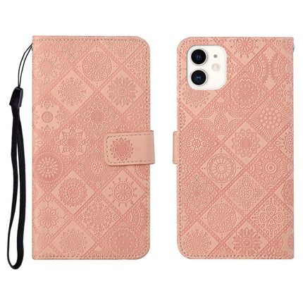 Ethnic Style Embossed Pattern Horizontal Flip Leather Case with Holder & Card Slots & Wallet & Lanyard, For iPhone 11, For iPhone 11 Pro, For iPhone 11 Pro Max