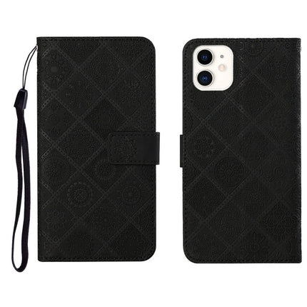 Ethnic Style Embossed Pattern Horizontal Flip Leather Case with Holder & Card Slots & Wallet & Lanyard, For iPhone 12, For iPhone 12 Mini, For iPhone 12 Pro Max