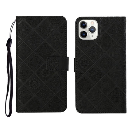 Ethnic Style Embossed Pattern Horizontal Flip Leather Case with Holder & Card Slots & Wallet & Lanyard, For iPhone 12, For iPhone 12 Mini, For iPhone 12 Pro Max
