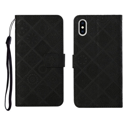 Ethnic Style Embossed Pattern Horizontal Flip Leather Case with Holder & Card Slots & Wallet & Lanyard, For iPhone SE 2022 / SE 2020 / 8 / 7, For iPhone XR, For iPhone XS Max