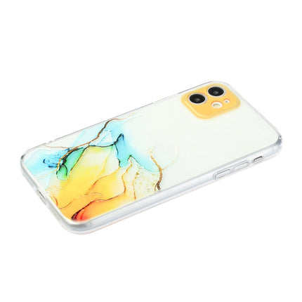 Hollow Marble Pattern TPU Straight Edge Fine Hole Protective Case, For iPhone 11, For iPhone 11 Pro, For iPhone 11 Pro Max, For iPhone 12 mini