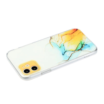 Hollow Marble Pattern TPU Straight Edge Fine Hole Protective Case, For iPhone 11, For iPhone 11 Pro, For iPhone 11 Pro Max, For iPhone 12 mini