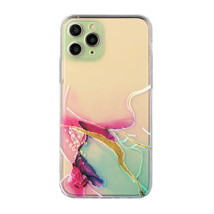 Hollow Marble Pattern TPU Straight Edge Fine Hole Protective Case, For iPhone 11, For iPhone 11 Pro, For iPhone 11 Pro Max, For iPhone 12 mini