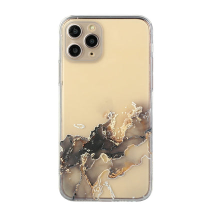 Hollow Marble Pattern TPU Straight Edge Fine Hole Protective Case, For iPhone 11, For iPhone 11 Pro, For iPhone 11 Pro Max, For iPhone 12 mini