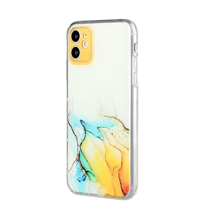 Hollow Marble Pattern TPU Straight Edge Fine Hole Protective Case, For iPhone 12, For iPhone 12 Pro, For iPhone 12 Pro Max, For iPhone XS / X