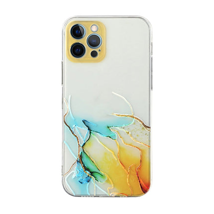 Hollow Marble Pattern TPU Straight Edge Fine Hole Protective Case, For iPhone 12, For iPhone 12 Pro, For iPhone 12 Pro Max, For iPhone XS / X