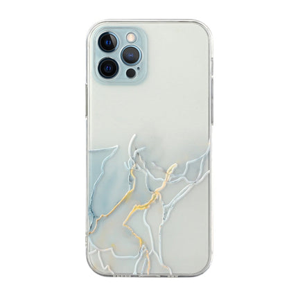 Hollow Marble Pattern TPU Straight Edge Fine Hole Protective Case, For iPhone 12, For iPhone 12 Pro, For iPhone 12 Pro Max, For iPhone XS / X