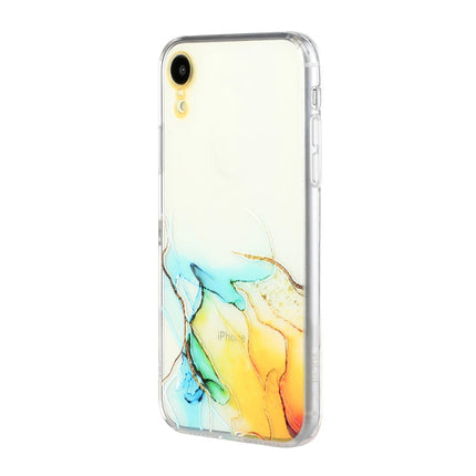 Hollow Marble Pattern TPU Straight Edge Fine Hole Protective Case, For iPhone XR, For iPhone XS Max