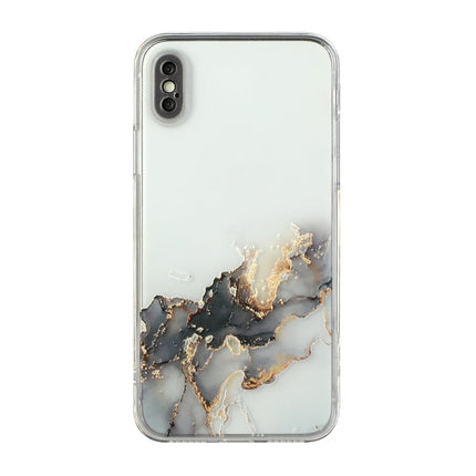 Hollow Marble Pattern TPU Straight Edge Fine Hole Protective Case, For iPhone XR, For iPhone XS Max