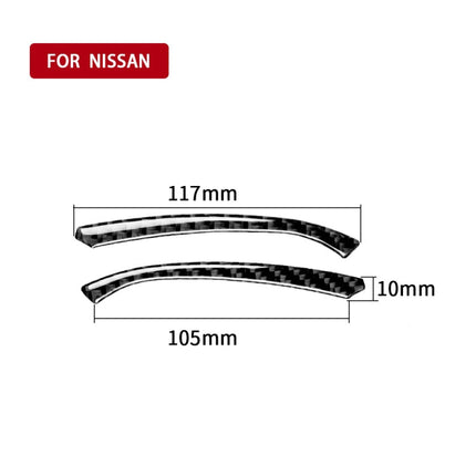 Car Carbon Fiber Dashboard Decorative Strip for Nissan 370Z Z34 2009-, Left and Right Drive Universal