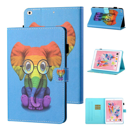 Coloured Drawing Stitching Horizontal Flip Leather Case with Holder & Card Slot & Sleep / Wake-up Function, For iPad Pro 11 (2020) / (2018), For iPad 10.2 2021 / 2020 / 2019 / Air (2019), For iPad Air / Air 2 / 9.7 (2017) & (2018)                      ...