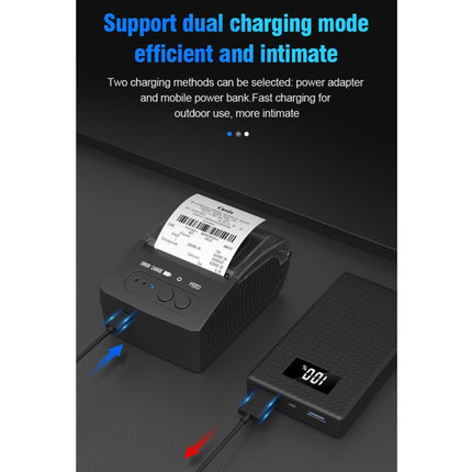 5811DD 58mm Bluetooth 4.0 Portable Thermal Bluetooth Receipt Printer,, EU Plug, US Plug, UK Plug